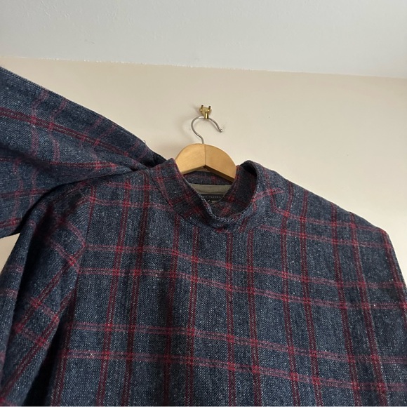 Marc By Marc Jacobs Navy and Red Plaid Pea Coat - Picture 5 of 9